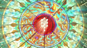 Stained Glass With Kabbalah Tree Symbol