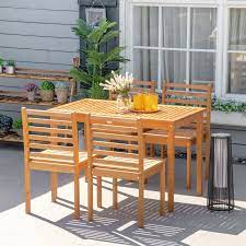 Outsunny 5 Pieces Patio Dining Set For