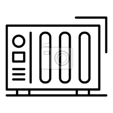 Electric Home Heater Icon Outline
