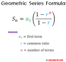 Geometric Series Formula Chilimath