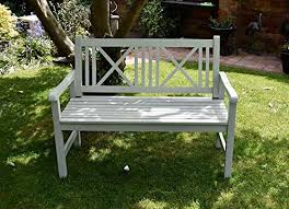 Wooden Garden Bench 2 Seater Solid Wood