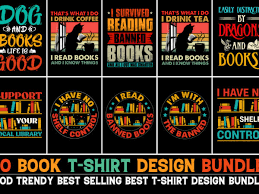 Book T Shirt Design Bundle Buy T