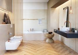 Bathroom Beige Matt Ceramic Tiles