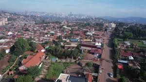 Uganda The Kampala Slams Town Aerial