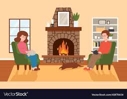 Fireplace Vector Image