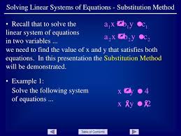 Ppt Solving Linear Systems Of