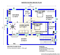 36x26 North Facing Vastu Plan House