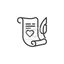 Heart Line Icon Linear Style Sign