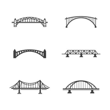 Arched Bridge Vector Art Icons And
