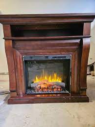 Electric Fireplace In Chestnut Oak