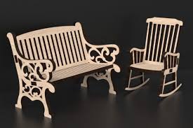 Laser Cut Bench Rocking Chair Svg