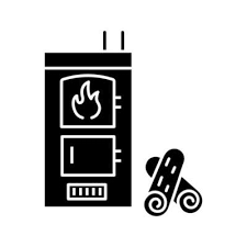 Solid Fuel Boiler Glyph Icon House