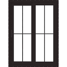 Black Vinyl Double Prehung Patio Door