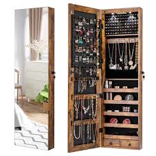Lockable Wall Mounted Jewelry Armoire