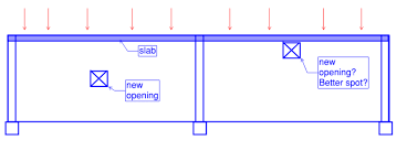 deep concrete beam wall