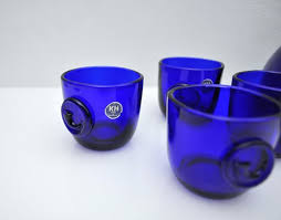 Cobalt Blue Viking Decanters And Cups