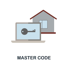 Master Code Flat Icon Colored Sign From