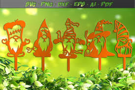 Garden Gnome Stakes Dxf Svg