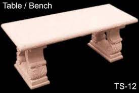 3 Seater Pink Stone Bench