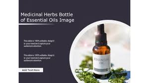 Medicinal Herbs Bottle Of Essential