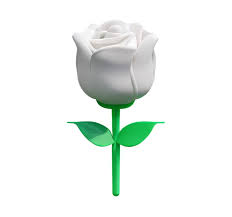 White Rose Flower Plastic 3d Bouquet