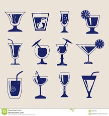 Set Of Drinks Icon Set Stock Vector