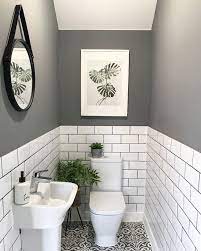 Modern Downstairs Bathroom With Black