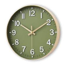 12 In Modern Quartz Wall Clock Olive
