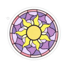 Tangled Sun Stained Glass Sticker For