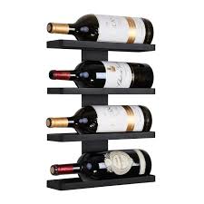 Wall Mounted Wine Rack For 4 Magnum