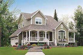 Country Home Plan With Porch 2 Story