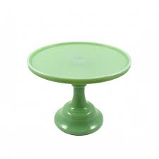 Mosser Glass Jade Milk Glass Cake Stand