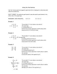 Solving Equations