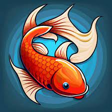 Koi Fish Vector Icon Ilration