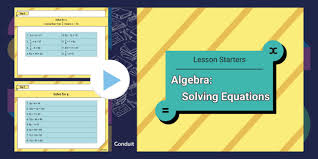 Algebra Solving Equations Five