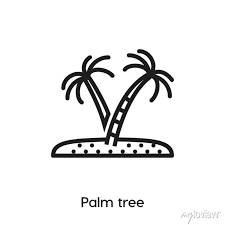 Palm Tree Icon Vector Sign Symbol