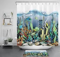 Sea Tropical Fish Ocean Shower Curtain