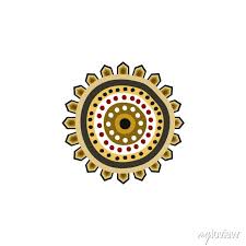 Aboriginal Art Dots Painting Icon Logo