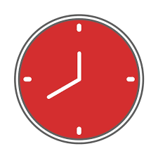 100 000 Clock Icon In Red Vector Images