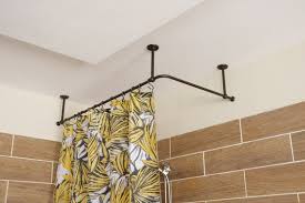 L Shaped Corner Shower Curtain Rod For