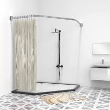 Misounda Corner Curved Shower Curtain