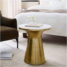 Marble Topped Pedestal Side Table 20