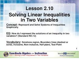 Lesson 2 10 Solving Linear Inequalities