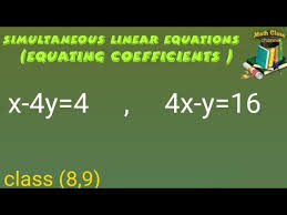 Simultaneous Linear Equations Class 9