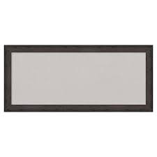 Narrow Wood Framed Grey Corkboard