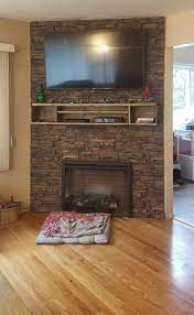 Stone Look Fireplace With Panels