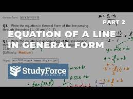 Write Linear Equations In General Form