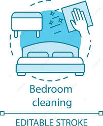 Bedroom Cleaning Concept Icon Web Icon