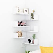 Wall Corner Shelves 2 Pcs White