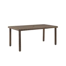 Rectangular Wicker Outdoor Dining Table